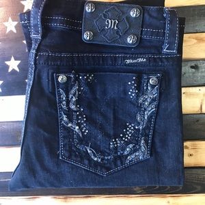 Black MissMe Size 28 Bootcut Jeans